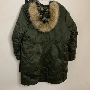 WOMENS PLUS TORRID FAUX FUR TRIM 3-IN-1 PARKA, 3X, OLIVE GREEN, WINTER C…
